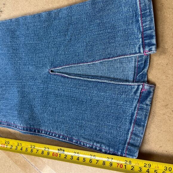 Betsey Johnson Blue Flare Jean Girl/Teen Size 14 - Picture 4 of 5